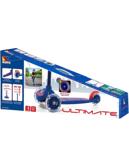Maxi Patinete 3 ruedas azul con luces