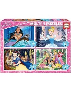 Multi 4 Puzzles Disney Princess 50-80-10