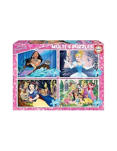 Multi 4 Puzzles Disney Princess 50-80-10