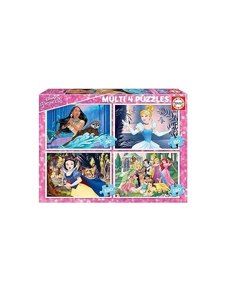 Multi 4 Puzzles Disney Princess 50-80-10