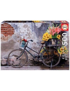 Puzzle 500 bicicleta con flores