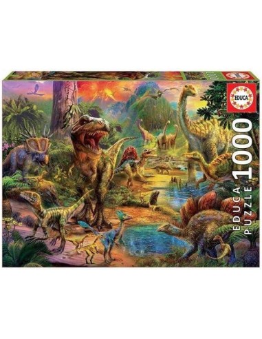 Puzzle 1000 tierra de dinosaurios