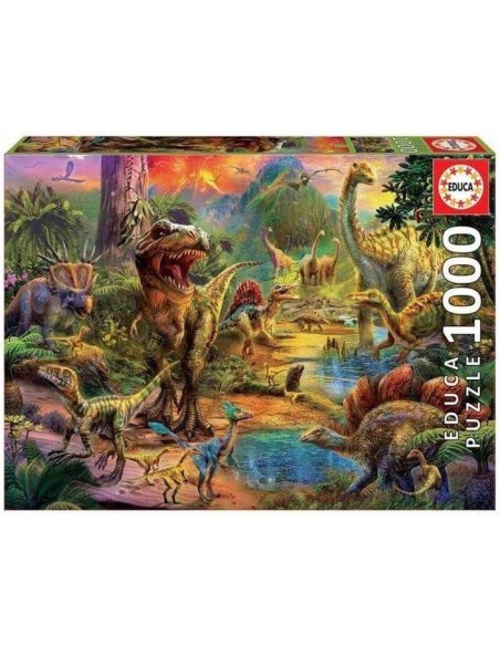 Puzzle 1000 tierra de dinosaurios