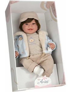 Muñeca Elegance 45cm zoe beige c/pelo 