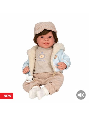 Muñeca Elegance 45cm zoe beige c/pelo 