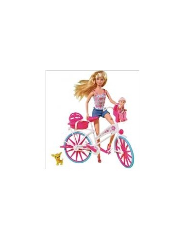 Steffi Love con bicicleta
