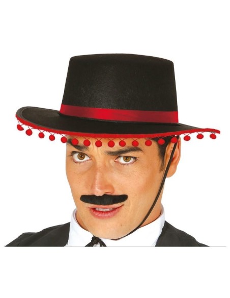 SOMBRERO CORDOBES CON BORLAS