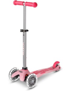 Patinete mini Micro deluxe glow led rosa