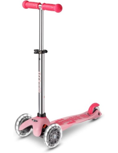 Patinete mini Micro deluxe glow led rosa