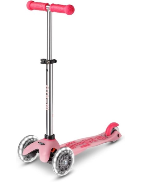 Patinete mini Micro deluxe glow led rosa