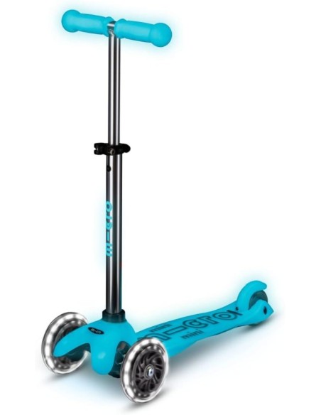 Patinete mini Micro deluxe glow led aqua