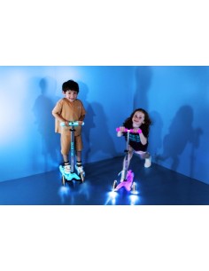 Patinete mini Micro deluxe glow led rosa 2