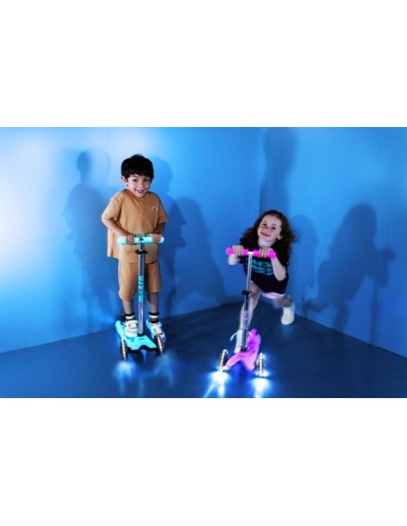Patinete mini Micro deluxe glow led rosa