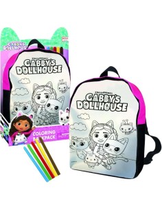 Casa Muñecas Gabby Mochila para Colorear