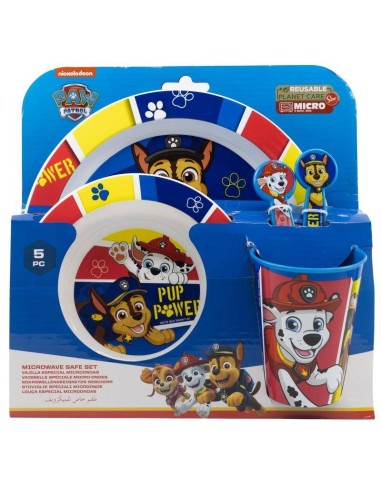 Paw Patrol Set vajilla infantil reutiliz
