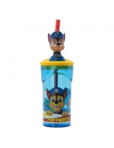 Paw Patrol Vaso infantil 3D con pajita