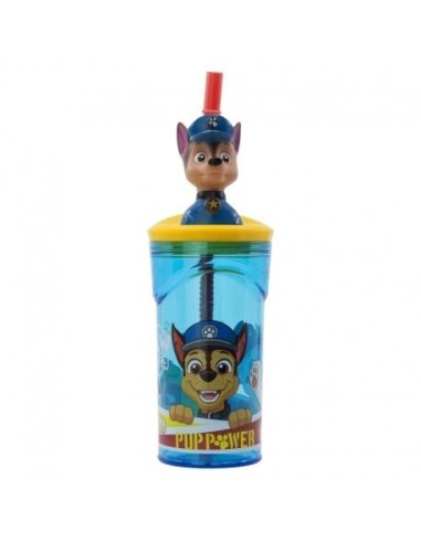 Paw Patrol Vaso infantil 3D con pajita