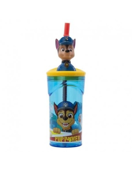 Paw Patrol Vaso infantil 3D con pajita