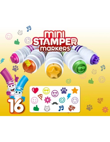 16 mini rotuladores estampadores lavable