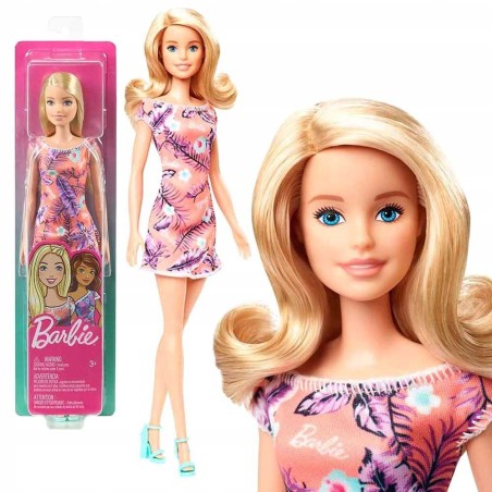 BARBIE RUBIA VESTIDO DE FLORES ROSA - MA