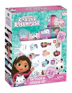 Set de tatoos y stickers la casa de muñe