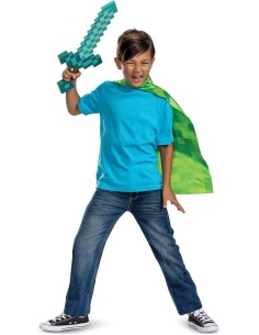 Disfraz accesorio Minecraft Espada Capa