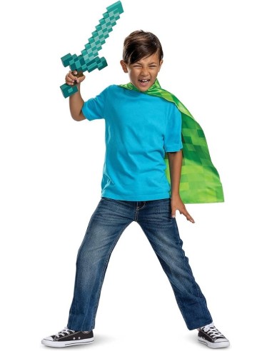 Disfraz accesorio Minecraft Espada Capa