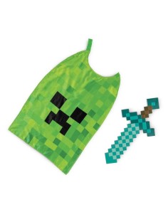 Disfraz accesorio Minecraft Espada Capa 2