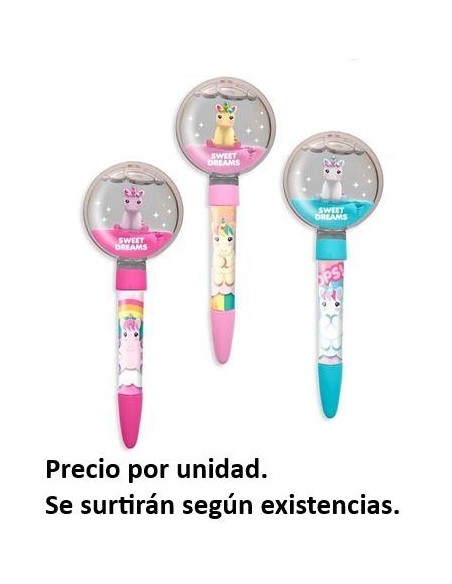 Boligrafo topper fantasia surtido 3 dise