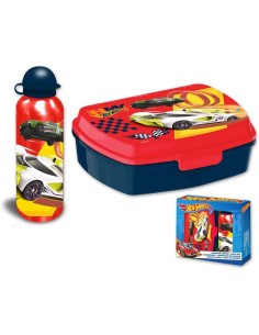Cantimplora + sandwichera hot wheels