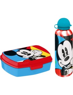 Sandwichera y botella de aluminio/mickey