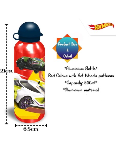 Cantimplora + sandwichera hot wheels