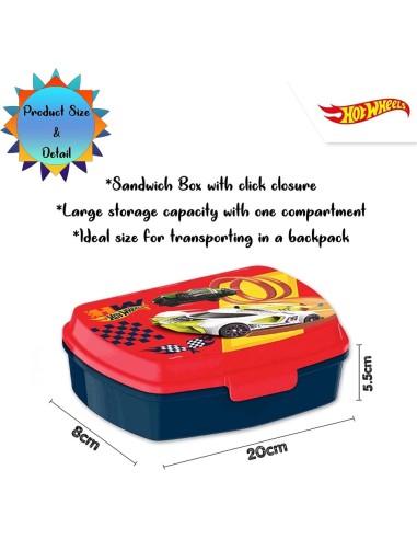 Cantimplora + sandwichera hot wheels