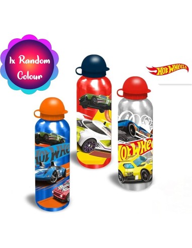 botella aluminio hotwheels 500ml 
