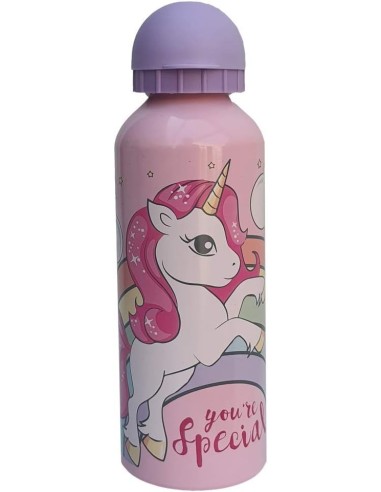 BOTELLA ALUMINIO UNICORNIO 500M