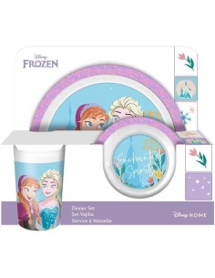 SET PLATO BOWL Y VASO FROZEN
