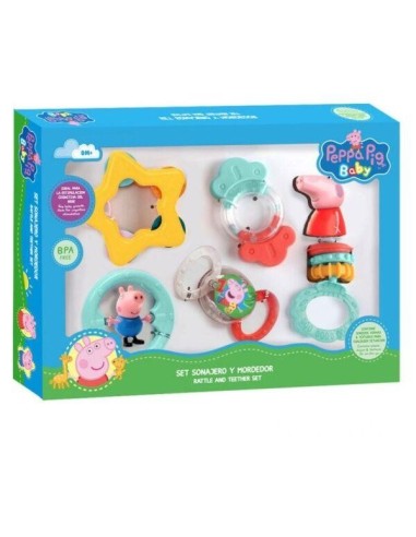 Set morderdor y sonajero de Peppa Pig co