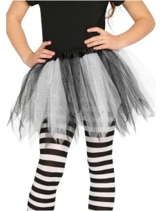 TUTU INFANTIL BRILLANTE BLANCO Y NEGRO 3