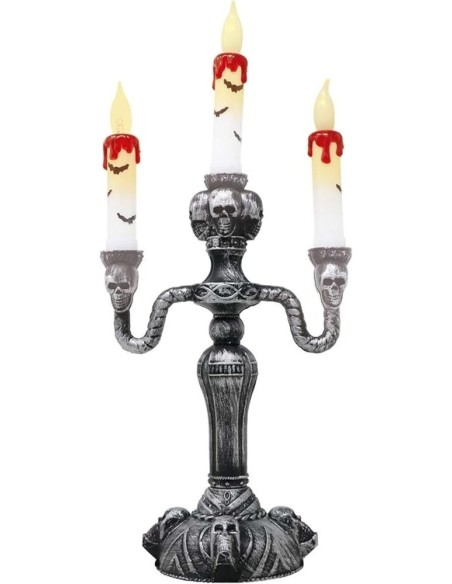 Candelabro 3 velas con luz 40   cm
