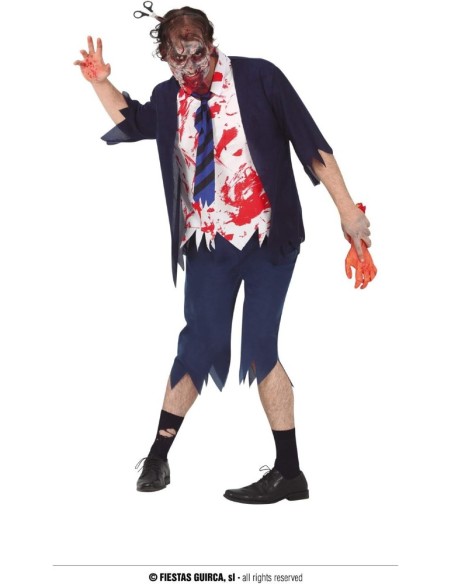 DISFRAZ ESTUDIANTE ZOMBIE T.M 48-50