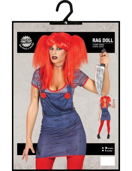 DISFRAZ CHUCKY MUJER RAG DOLL (L)