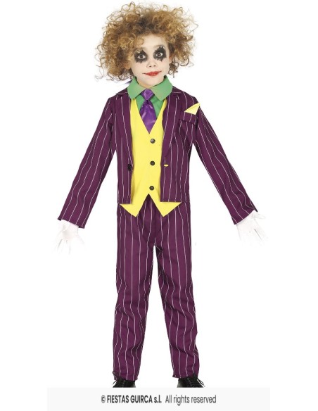 DISFRAZ JOKER CRAZY VILLAIN 7-9 Años
