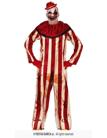 DISFRAZ PAYASO ASESINO STRIPED (M)