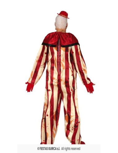 DISFRAZ PAYASO ASESINO STRIPED (M)