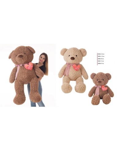 Peluche Oso old corazón 95 cm (surtido)