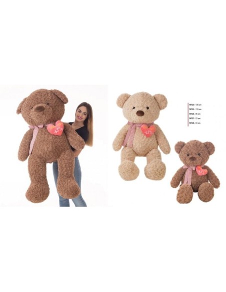 Peluche Oso old corazón 95 cm (surtido)