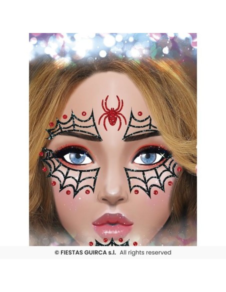 ARAÑA GLITTER FACE, 20X20 CMS.