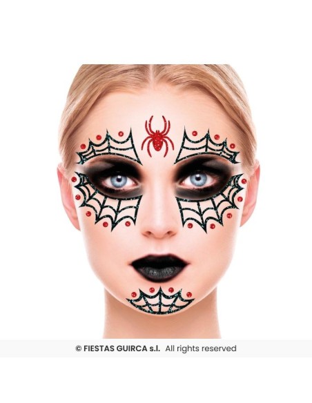 ARAÑA GLITTER FACE, 20X20 CMS.