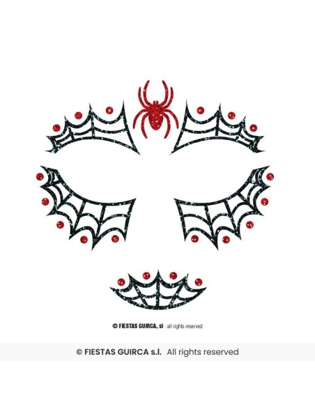 ARAÑA GLITTER FACE, 20X20 CMS.
