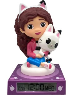 Lampara 3D Con Despertador Y Fecha Gabby 2